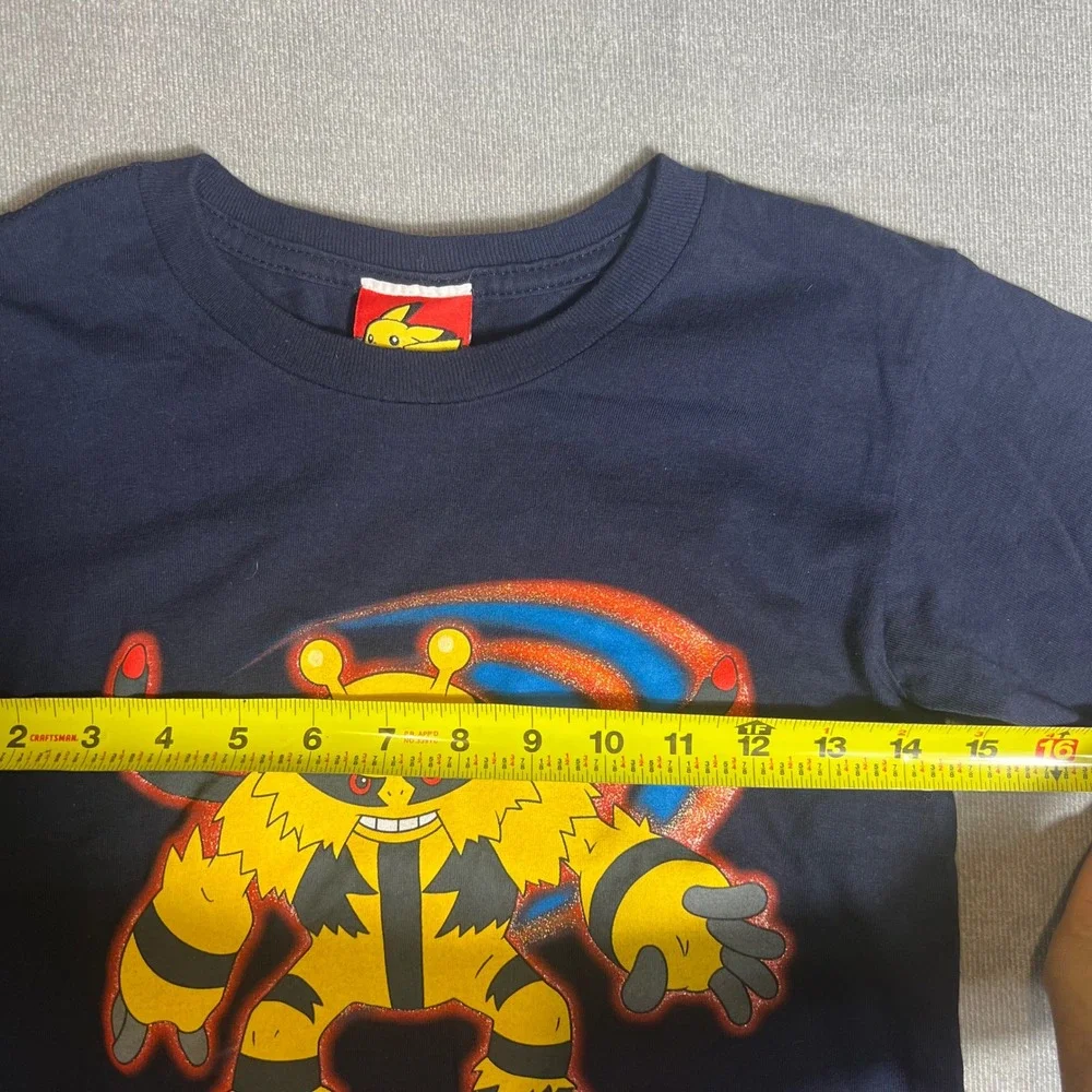 Vintage 2007 Pokemon Electivire Navy Blue Graphic T-Shirt Kids Size Medium M - Picture 3 of 7
